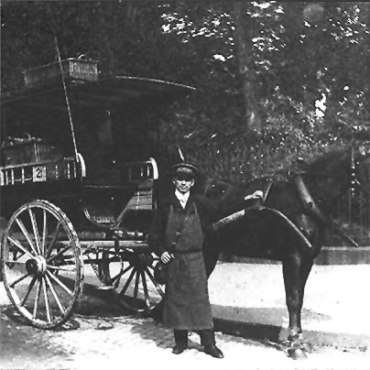 Henri Androuet et sa voiture à cheval